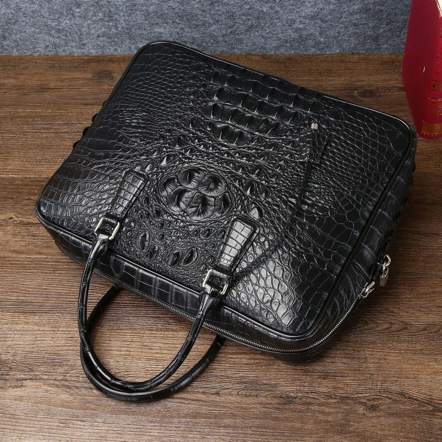 Luxury Men’s Crocodile Pattern Leather Bag